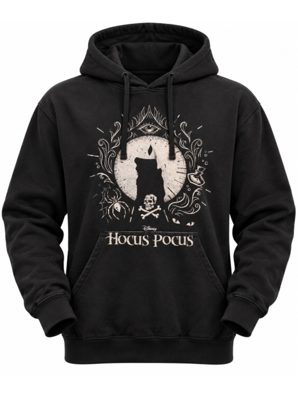 Disney Hocus Pocus Women's Hoodie Sweatshirt Size M Black White
402